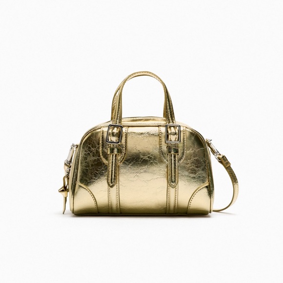 Zara golden buckled bag NWT - Picture 1 of 7